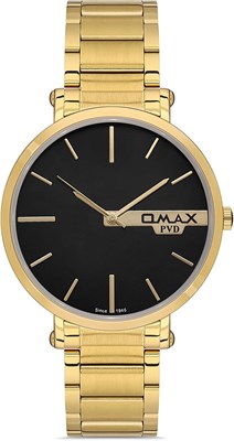 Оригинальные мужские часы Omax с золотым ремешком из нержавеющей стали, 41 мм, кварцевые аналоговые наручные часы круглой формы, мужские, 100% водонепроницаемые, для бизнеса и повседневной носки, подарки, сделано в Японии, гарантия 1 год 1000007714 - фото 530878