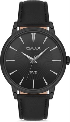 Оригинальные мужские часы Omax с черным ремешком из натуральной кожи, 41 мм, круглые аналоговые наручные часы для мужчин, 100% водонепроницаемые, для деловой повседневной одежды, подарок, сделано в Японии, гарантия 1 год 1000007724 - фото 530921