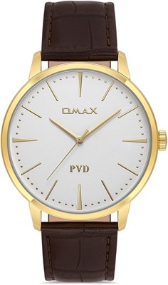 Оригинальные часы Omax для мужчин, коричневый ремешок из натуральной кожи, 36 мм, белые круглые аналоговые наручные часы для мужчин, 100% водонепроницаемые, для деловой повседневной одежды, подарки, сделано в Японии, гарантия 1 год 1000007726 - фото 530927