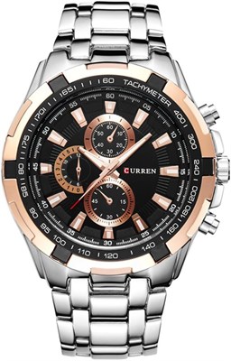 CURREN Watches Men, спортивные водонепроницаемые кварцевые наручные часы из нержавеющей стали для мужчин и мальчиков, 10 часов, кварцевый механизм 1000007772 - фото 531087