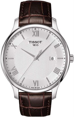 Мужские наручные часы Tissot Tradition из нержавеющей стали, коричневые, T0636101603800, коричневый, кварцевый механизм 1000007774 - фото 531095