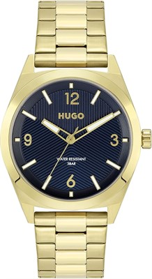Мужские часы Hugo Make из тонкого золота с синим циферблатом и ионным покрытием - 1530252 1000007796 - фото 531193