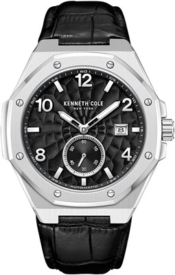 Мужские автоматические часы Kenneth Cole New York — скелетонированный циферблат, восьмиугольный безель, элегантный и профессиональный дизайн 1000007803 - фото 531226