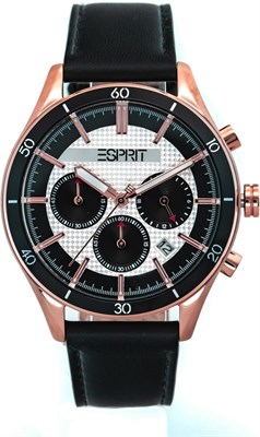 Мужские наручные часы Esprit Logan Round Analogue, диаметр корпуса 42 мм, серебристо-черный 1000007822 - фото 531306