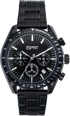 Модные мужские часы Esprit Porter, корпус 42 мм, чёрный/чёрный 1000007853 - фото 531440
