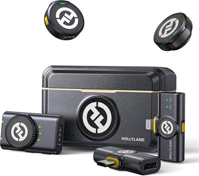 Беспроводной микрофон Hollyland LARK M2 для iPhone, Android и камеры, Hi-Fi звук 48 кГц 24 бит, дальность прямой видимости 1000 футов, шумоподавление, продолжительность видеоблогов 40 часов, версия белого цвета 1000006041 - фото 531509