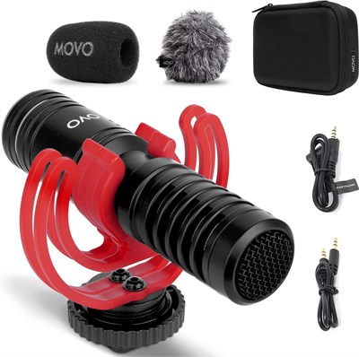 Внешний видеомикрофон Movo VXR10-PRO для камеры с креплением Rycote Lyre Shock — безбатарейный, компактный микрофон-пушка, совместимый с цифровыми зеркальными камерами и смартфонами iPhone и Android. 1000004286 - фото 531564