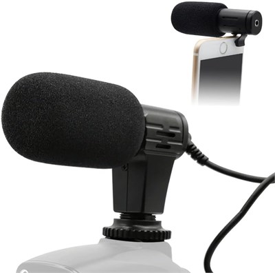 Внешний мини-мономикрофон eWINNER MIC-06 с разъемом 3,5 мм и ветрозащитным экраном, совместимый с камерами Canon, Nikon, Sony, Panasonic, Fuji, Pentax, цифровыми зеркальными фотокамерами, видеокамерами и смартфонами. 1000007889 - фото 531604