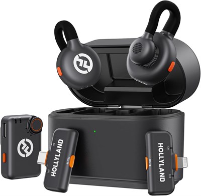 Hollyland Lark M2S Ultimate Combo (камера RX + Lightning RX + Type-C RX) беспроводной петличный микрофон для iPhone/камеры/Android/ПК, компактный, титановый зажим, шумоподавление, видеоблог 1000007894 - фото 531629