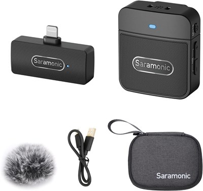 Беспроводной петличный микрофон Saramonic Blink100 B3 для iPhone iPad, 2,4 ГГц, Plug & Play, петличный микрофон с шумоподавлением для записи видео, прямых трансляций, видеоблогов, YouTube, Bluetooth, USB 1000007913 - фото 531711