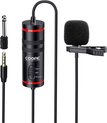 COOPIC Create Cool Pictures — петличный всенаправленный петличный микрофон с креплением на петле, конденсаторный микрофон для камеры, зеркального фотоаппарата, ноутбука, гитары, интервью, YouTube, рэпа и видеоблогов (петличный микрофон CP-KK1) 1000007934 - фото 531816