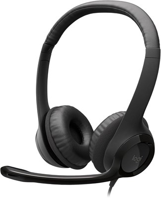Проводная гарнитура Logitech H390 для ПК/ноутбука, стереонаушники с микрофоном с шумоподавлением, USB-A, встроенное управление, совместима с Chromebook — черная 1000008002 - фото 532111
