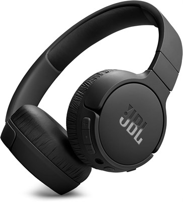 Беспроводные накладные наушники JBL Tune 670NC с адаптивным шумоподавлением, Pure Bass, Smart Ambient, Bluetooth 5.3 + LE Audio, функция громкой связи, аккумулятор на 70 часов, многоточечное подключение — черный, JBLT670NCBLK 1000008082 - фото 532518