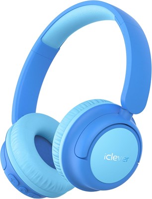 Беспроводные наушники iClever Kids, время работы 60 часов, безопасная громкость 74/85 дБА, Bluetooth 5.4, USB C, полноразмерные детские Bluetooth-наушники с микрофоном и кабелем AUX для путешествий/школы 1000008116 - фото 532708