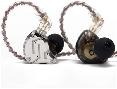 Linsoul KZ ZS10 Pro, внутриканальные наушники с 4 динамиками и 1 динамиком, 5 драйверами, проводные наушники Hi-Fi, игровые наушники, гибридные внутриканальные наушники с лицевой панелью из нержавеющей стали, утопленный 2-контактный кабель (без микрофона, 1000008122 - фото 532738