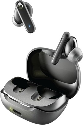 Беспроводные внутриканальные наушники Skullcandy Smokin' Buds, 20 часов автономной работы, 50% из возобновляемого пластика, микрофон, совместимы с устройствами iPhone, Android и Bluetooth — цвет: чёрный 1000008156 - фото 532900