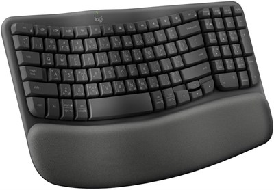 Беспроводная эргономичная клавиатура Logitech Wave Keys с мягкой подставкой для рук, удобным естественным нажатием клавиш, простым переключением, Bluetooth, приёмником Logi Bolt, поддержкой нескольких ОС, Windows/Mac, раскладкой дополненной реальности — г 1000008179 - фото 533023