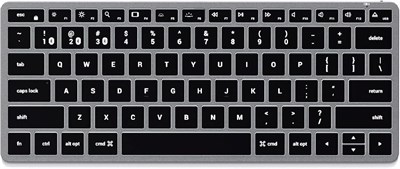 Клавиатура Satechi Slim X1 Bluetooth с подсветкой для Mac, подсвечиваемые клавиши и синхронизация с несколькими устройствами, для Macbook Air/Pro M4, iPad Mini/Air/Pro M4, Mac Mini, iMac — цвет «серый космос» 1000008200 - фото 533126