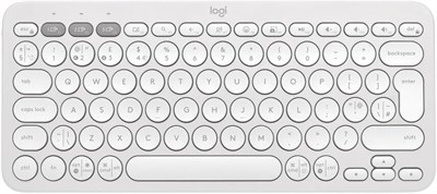 Logitech Pebble Keys 2 K380s, многофункциональная беспроводная Bluetooth-клавиатура с настраиваемыми сочетаниями клавиш, тонкая и портативная, с простым переключением для Windows, macOS, iPadOS, Android, Chrome OS, раскладка (США, международная) - белый ц 1000008206 - фото 533151