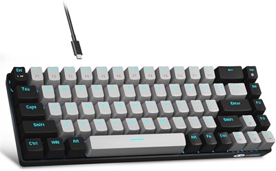 Портативная механическая игровая клавиатура MageGee 60% (серый/синий переключатель) 1000008223 - фото 533235