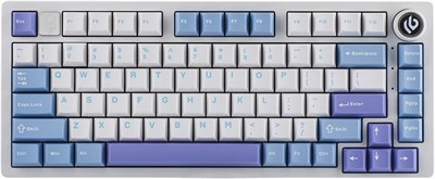 Проводная механическая клавиатура EPOMAKER x LEOBOG Hi75 из алюминиевого сплава, программируемая игровая клавиатура с креплением на прокладку и ручкой переключения режимов, с возможностью горячей замены, NKRO, RGB (переключатель «Белый-фиолетовый», «Ледян 1000008231 - фото 533271