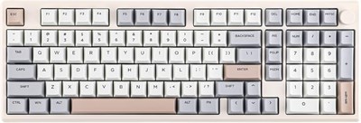 Беспроводная игровая клавиатура EPOMAKER Galaxy100 QMK/VIA, алюминиевый корпус, Bluetooth/2,4 ГГц/USB-C, предварительно смазанные линейные переключатели с возможностью горячей замены, NKRO, RGB-подсветка (кремово-белый, мраморно-белый переключатель) 1000008269 - фото 533449