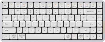 Низкопрофильная механическая клавиатура LOFREE Flow84, беспроводная клавиатура с возможностью зарядки до 75% заряда батареи, Bluetooth и проводным подключением для Windows, линейные переключатели Mac OS/Ghost, серебристая раскладка клавиатуры (США) 1000008281 - фото 533507