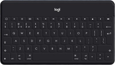 Беспроводная Bluetooth-клавиатура Logitech Keys-To-Go для iPhone, iPad, смартфонов, планшетов, Android, Windows, Apple TV, ультратонкая, ультралегкая, с клавишами быстрого доступа, раскладка QWERTY UK — черная 1000008291 - фото 533554