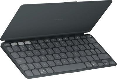 Портативная Bluetooth-клавиатура Logitech Keys-To-Go 2 для планшетов со встроенным чехлом. Тонкая и компактная беспроводная клавиатура для Windows, Android, Linux, iPad, iPhone, Mac, Apple TV, ARA — графитовый цвет. 1000008302 - фото 533608