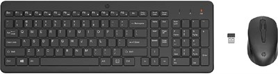 Комплект из беспроводной клавиатуры и мыши HP 330 Black с цифровой клавиатурой, беспроводным подключением 2,4 ГГц и разрешением 1600 точек на дюйм, USB-приемником и светодиодными индикаторами, черный 1000008323 - фото 533709