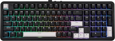 Беспроводная механическая клавиатура EPOMAKER TH99, бесшумная игровая клавиатура, 8000 мА·ч, кремовое уплотнение, RGB-подсветка, цифровой блок, колпачки клавиш из ПБТ, смазанные бесшумные переключатели, горячая замена, для геймеров/офисов (черная) 1000008333 - фото 533759
