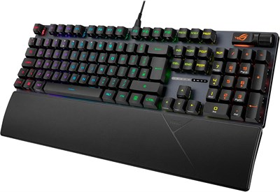 Игровая клавиатура ASUS ROG Strix Scope II RX, класс защиты IP57, амортизирующая пена, предварительно смазанные оптические переключатели ROG RX Red, колпачки клавиш из ПБТ, многофункциональное управление, горячие клавиши для Xbox Game Bar, RGB-подсветка ч 1000008372 - фото 533939