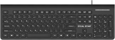 Проводная клавиатура CAL STAR HK-200 — USB Plug-and-Play, защита от попадания жидкости, кабель 1,4 м, прочная и гибкая — клавиатура для использования в офисе и дома, удобная и надежная для ежедневного набора текста 1000008376 - фото 533957