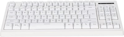 Беспроводная механическая игровая клавиатура Bewinner RGB, 87 клавиш со светодиодной подсветкой, аккумулятором, USB-приемником 2,4 ГГц, эргономичная компактная клавиатура для ПК-геймеров (белая) 1000008391 - фото 534036