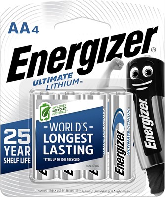 Набор из 4 литиевых батареек типа AA Energizer Ultimate 1000008399 - фото 534078