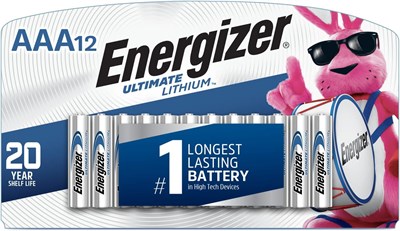 Батарейки Energizer AAA, литиевые, 3 батарейки типа АА, 12 штук 1000008416 - фото 534148