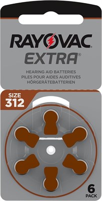 Батарейки для слуховых аппаратов RAYOVAC Extra Advanced с технологией Active Core 312, 60 штук 1000008421 - фото 534165