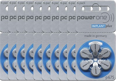 Батарейки для слуховых аппаратов Power One 6 без ртути, размер: 675P, кохлеарный имплант 1000008427 - фото 534184