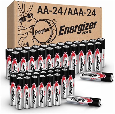 Батарейки Energizer AA и AAA, 24 батарейки Max Double A и 24 батарейки Max Triple A, 48 штук 1000008431 - фото 534197