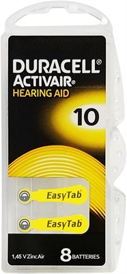 Батарейки для слуховых аппаратов Duracell Activair: размер 10 (80 батареек) 1000008434 - фото 534212