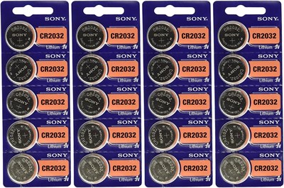 Литиевые батарейки Sony CR2032, 3 В, 20 шт. 1000008474 - фото 534375