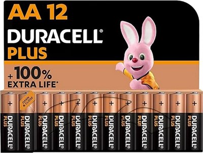 Батарейки Duracell Plus AA (12 шт.) — щелочные, 1,5 В — срок службы до 100% — надёжность для повседневных устройств — упаковка без пластика — срок хранения 10 лет — LR6 MN1500 1000008481 - фото 534394