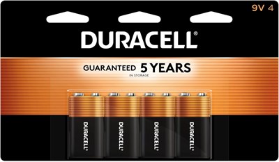 Батарейка Duracell Coppertop 9 В, упаковка из 4 штук, 9-вольтовая батарейка с длительным сроком службы, универсальная щелочная для бытовых и офисных устройств 1000008483 - фото 534404