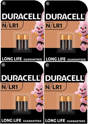 Duracell 8X N/LR1 E90 (4 блистера по 2 батарейки) 8 батареек 1000008548 - фото 534619