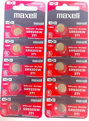 Батарейки Maxell 20 Maxell 371 SR920SW с голограммой из оксида серебра 1000008551 - фото 534632