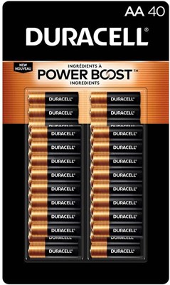 Щелочные батарейки Duracell CopperTop Power Boost AA — 40 штук 1000008569 - фото 534690