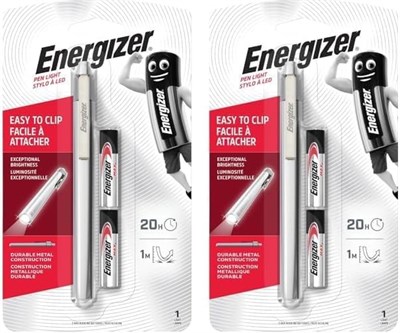 Светодиодный фонарик-ручка Energizer Fit in Pocket с 2 батарейками типа ААА (комплект из 2 шт.) 1000008591 - фото 534779