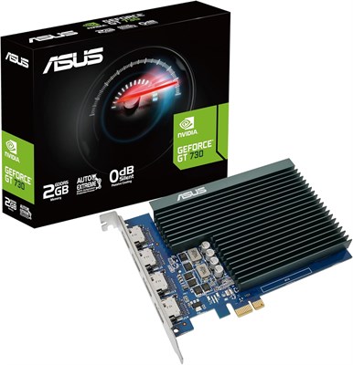 Asus GT7304HSL2GD5 NVIDIA 2 ГБ GeForce GT 730 GDDR5 PCI Express 2.0 Частота процессора 902 МГц Количество портов HDMI 4 Тактовая частота памяти 5010 МГц 1000008616 - фото 534888