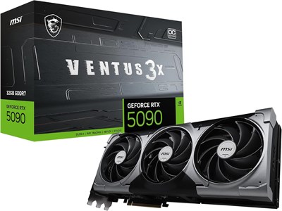 Видеокарта MSI Gaming RTX 5090 32G Ventus 3X OC (32 ГБ GDDR7, 512 бит, экстремальная производительность: 2452 МГц, DisplayPort x3 2.1a, HDMI 2.1b, архитектура NVIDIA Blackwell) 1000008685 - фото 535216