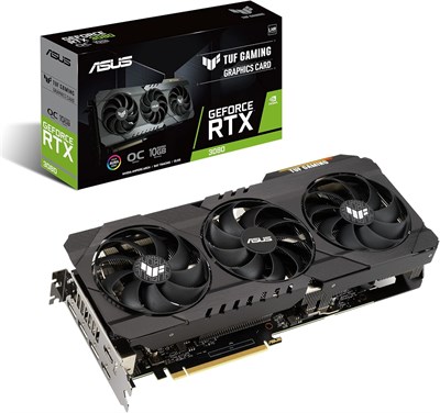 Видеокарта ASUS TUF Gaming NVIDIA GeForce RTX 3080 V2 OC Edition (PCIe 4.0, 10 ГБ GDDR6X, LHR, HDMI 2.1, DisplayPort 1.4a, два шарикоподшипника вентилятора, сертификация военного уровня, GPU Tweak II) 1000008698 - фото 535273